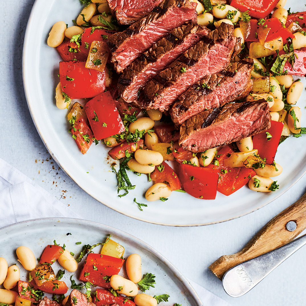 Grilled Beef and White Bean Salad with Parsley