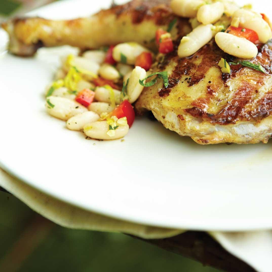 Grilled Chicken Legs with Lemon and Ginger