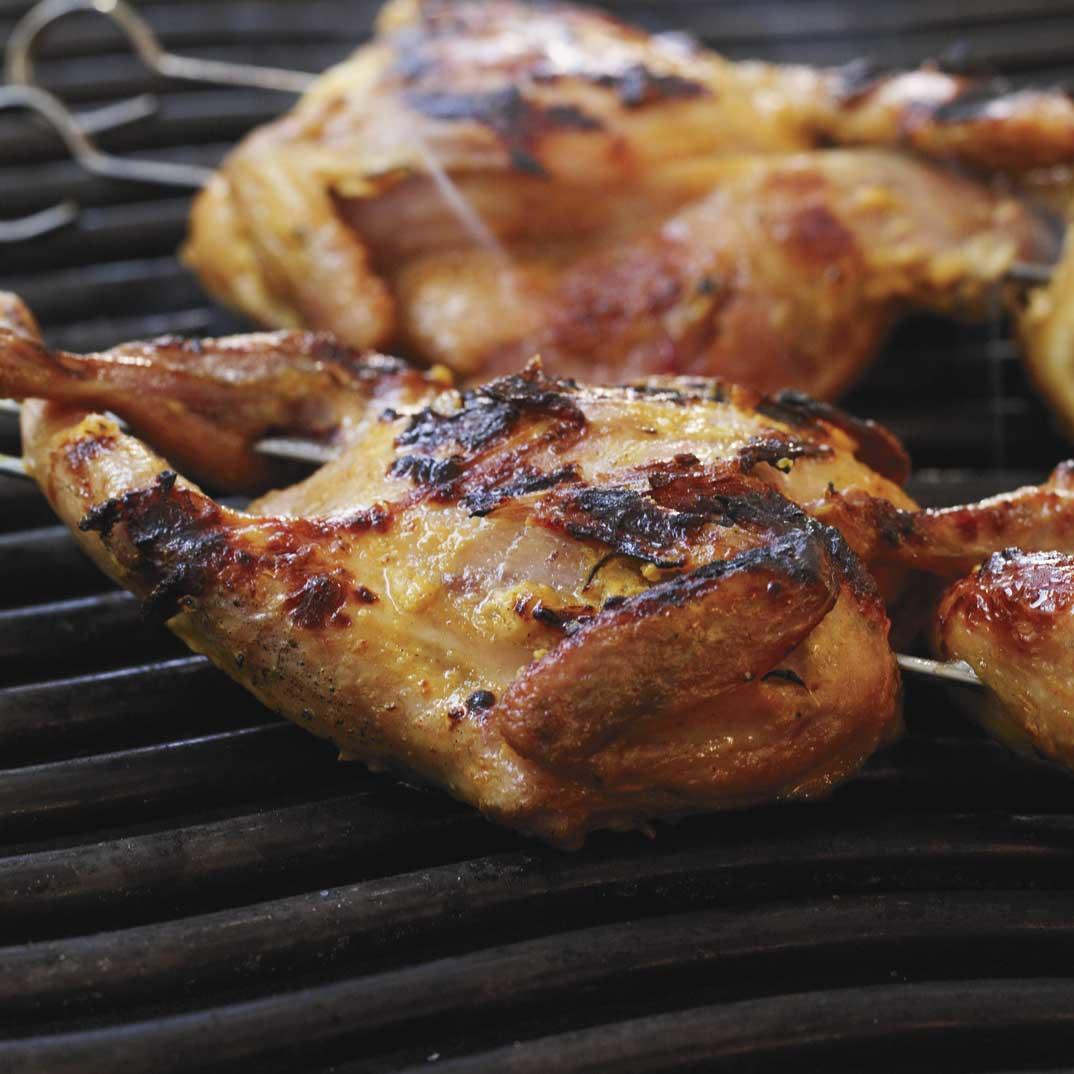 Grilled Curried Quail