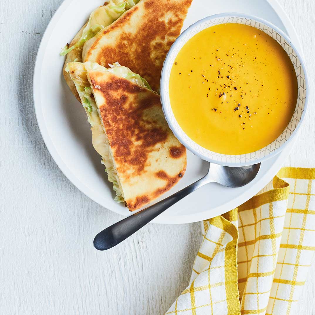 Grilled Gouda and Naan Sandwiches