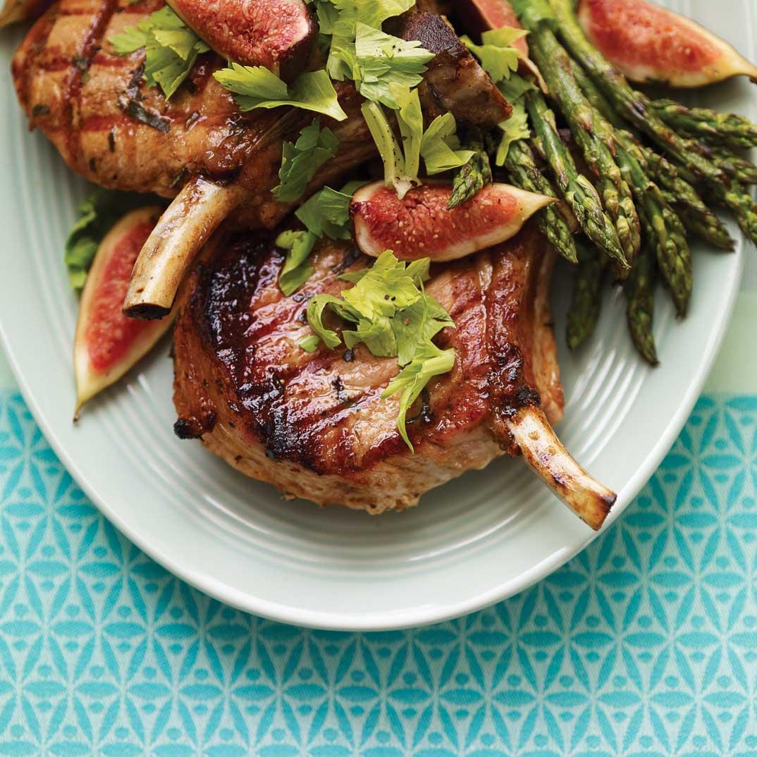 Grilled Pork Chops with Figs