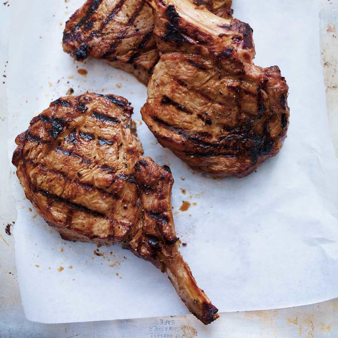 Grilled Veal Chops with Mustard