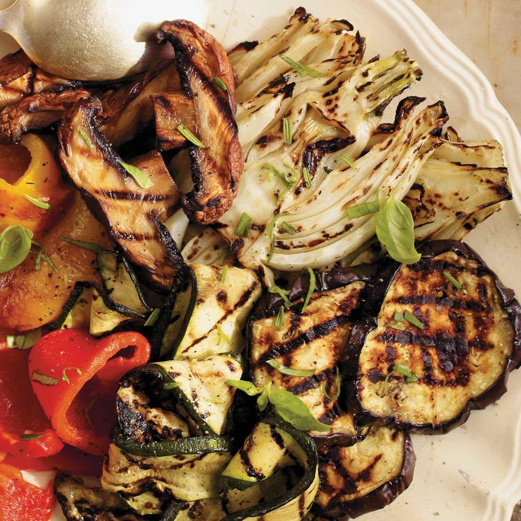 Grilled Vegetable Salad with Goat Cheese 
