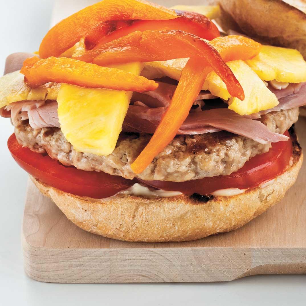 Hawaiian-Style Pork Burgers