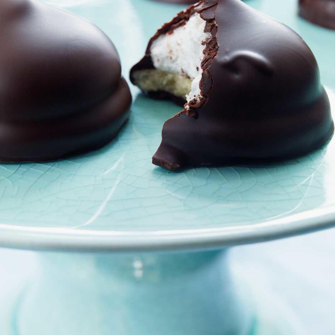 Homemade Chocolate-Coated Marshmallow Cookies