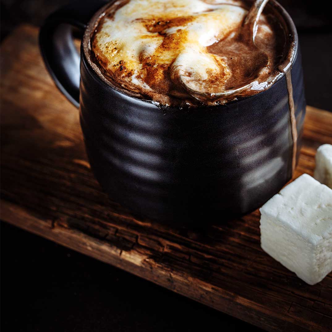 Hot Chocolate with Melted Marshmallows