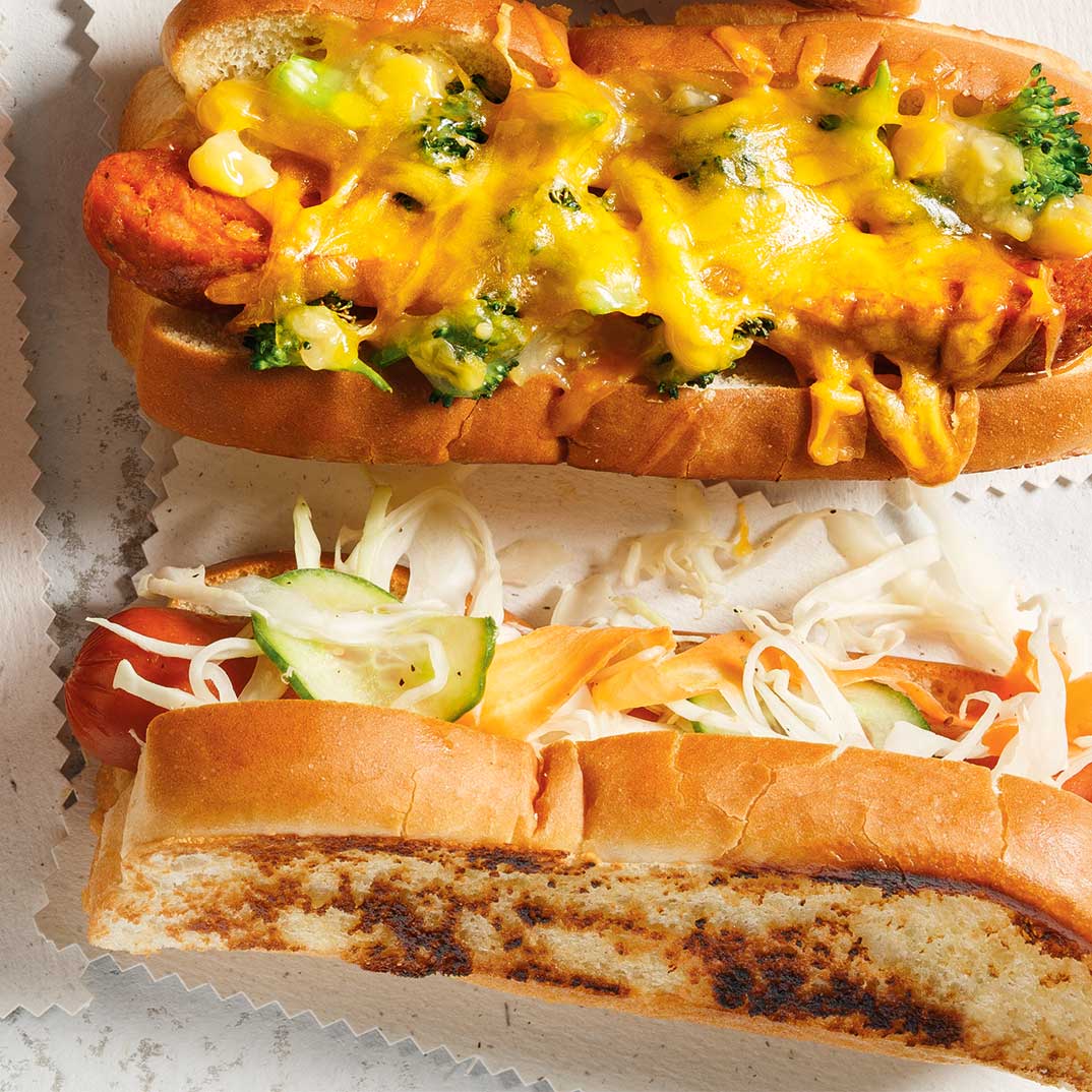 Hot Dogs with Broccoli and Cheese