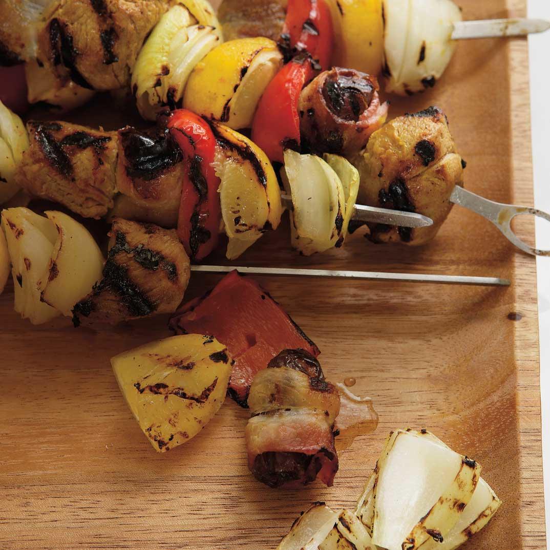 Lamb Skewers with Bacon and Dates