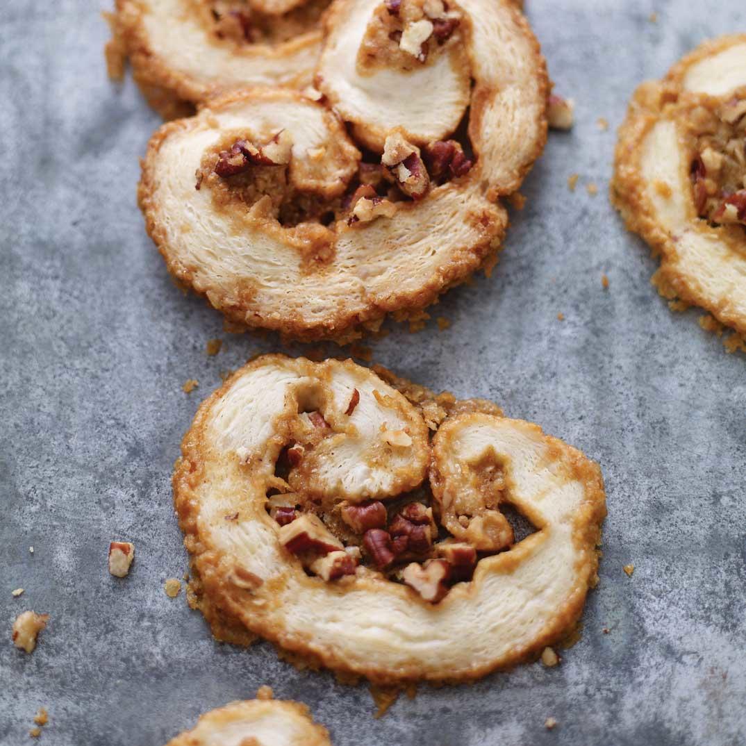 Maple and Nut Palmier Cookies