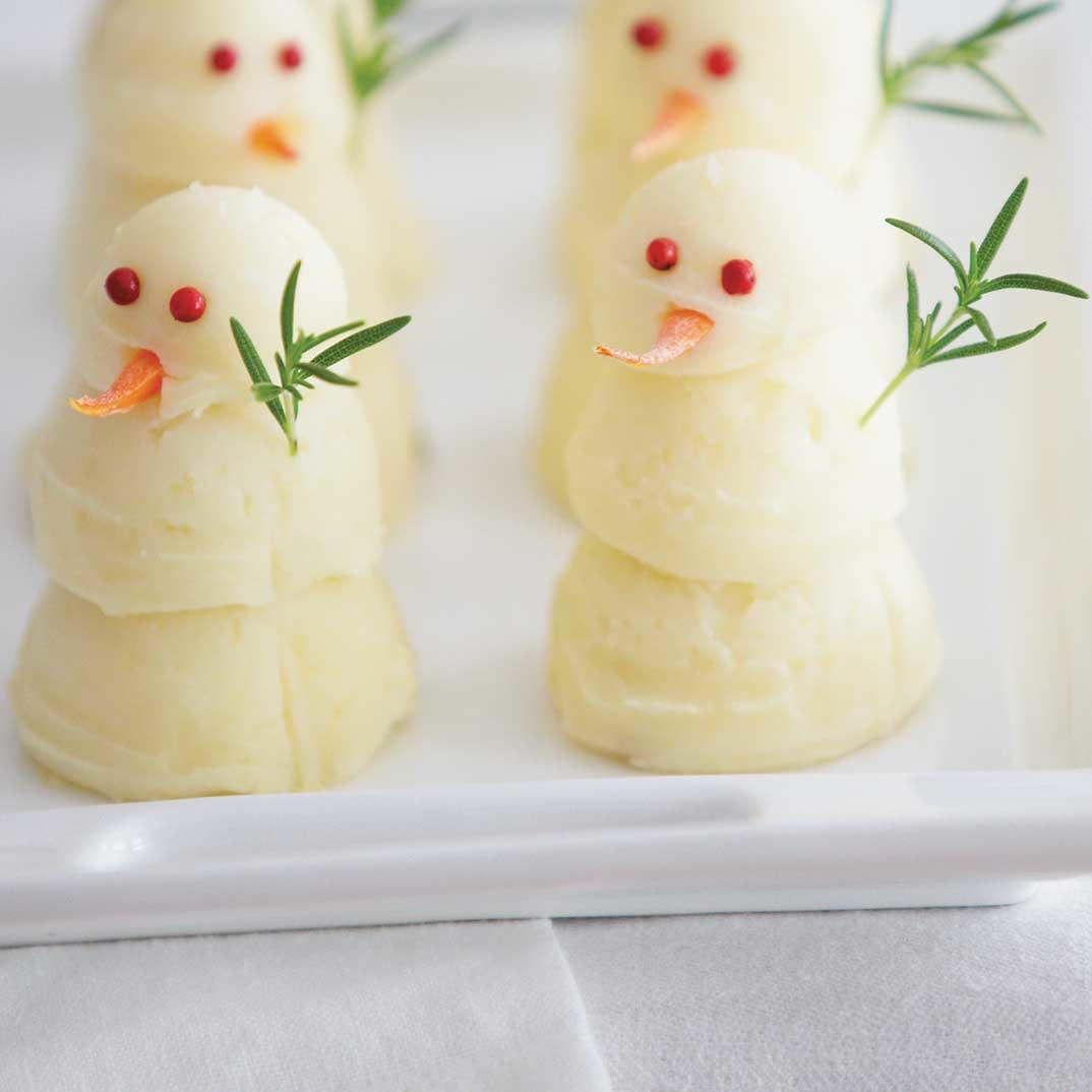 Mashed Potato Snowmen