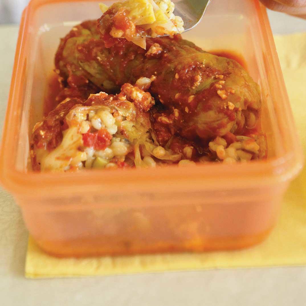 Meatless (or not) Barley Cabbage Rolls