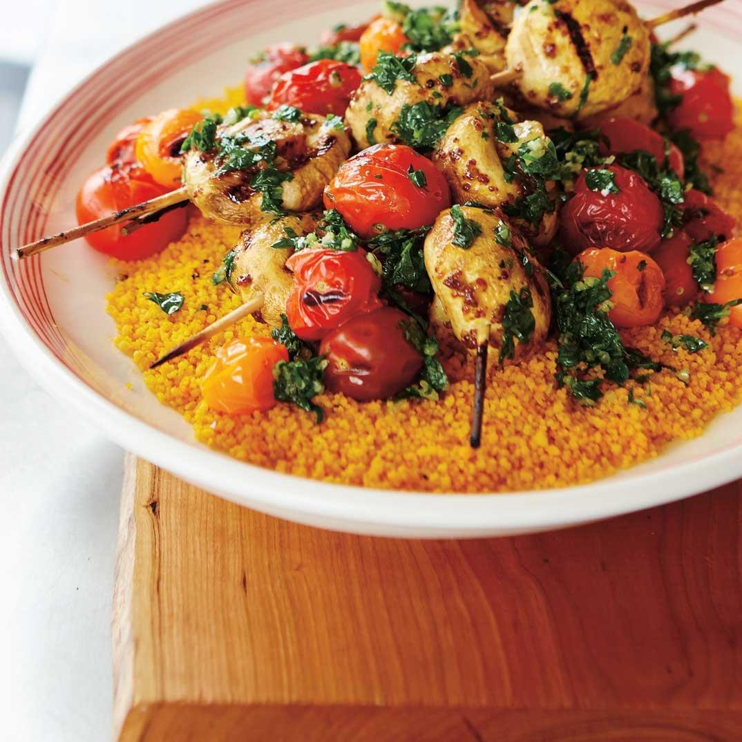 Mushroom and Tomato Skewers