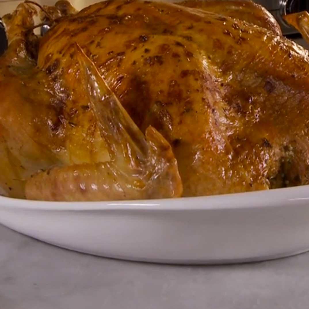 Pear and Cranberry-Stuffed Roasted Turkey 