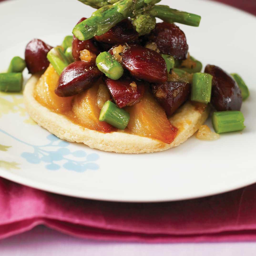 Pear and Duck Gizzard Tartlets