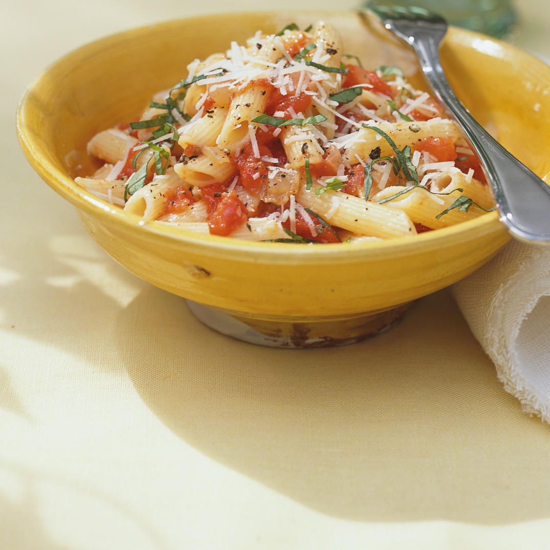 Penne with Baked Tomato Sauce