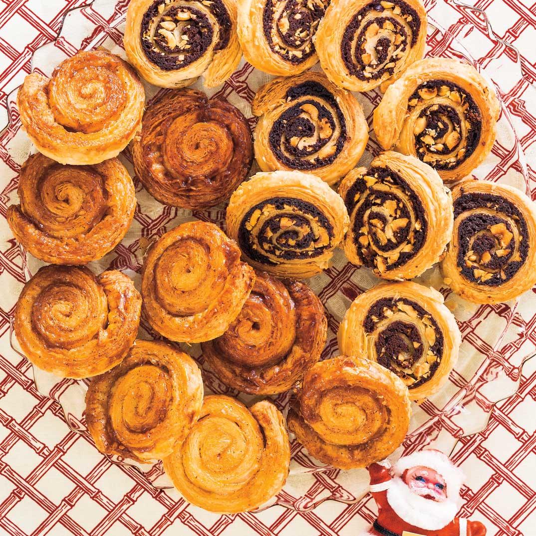 Pets-de-Soeur (Sweet Puff Pastry Pinwheels) (2 versions)