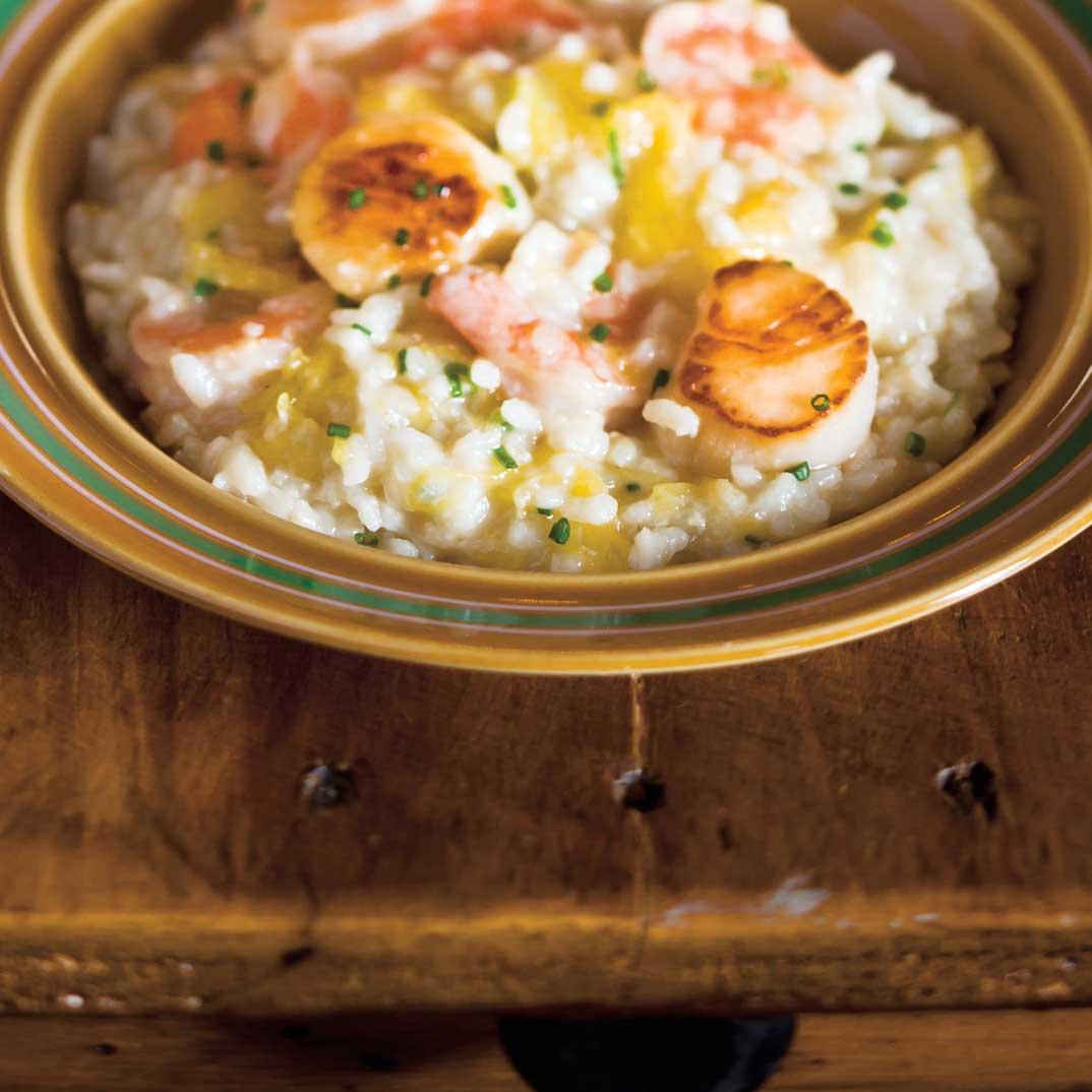 Pumpkin and Seafood Risotto