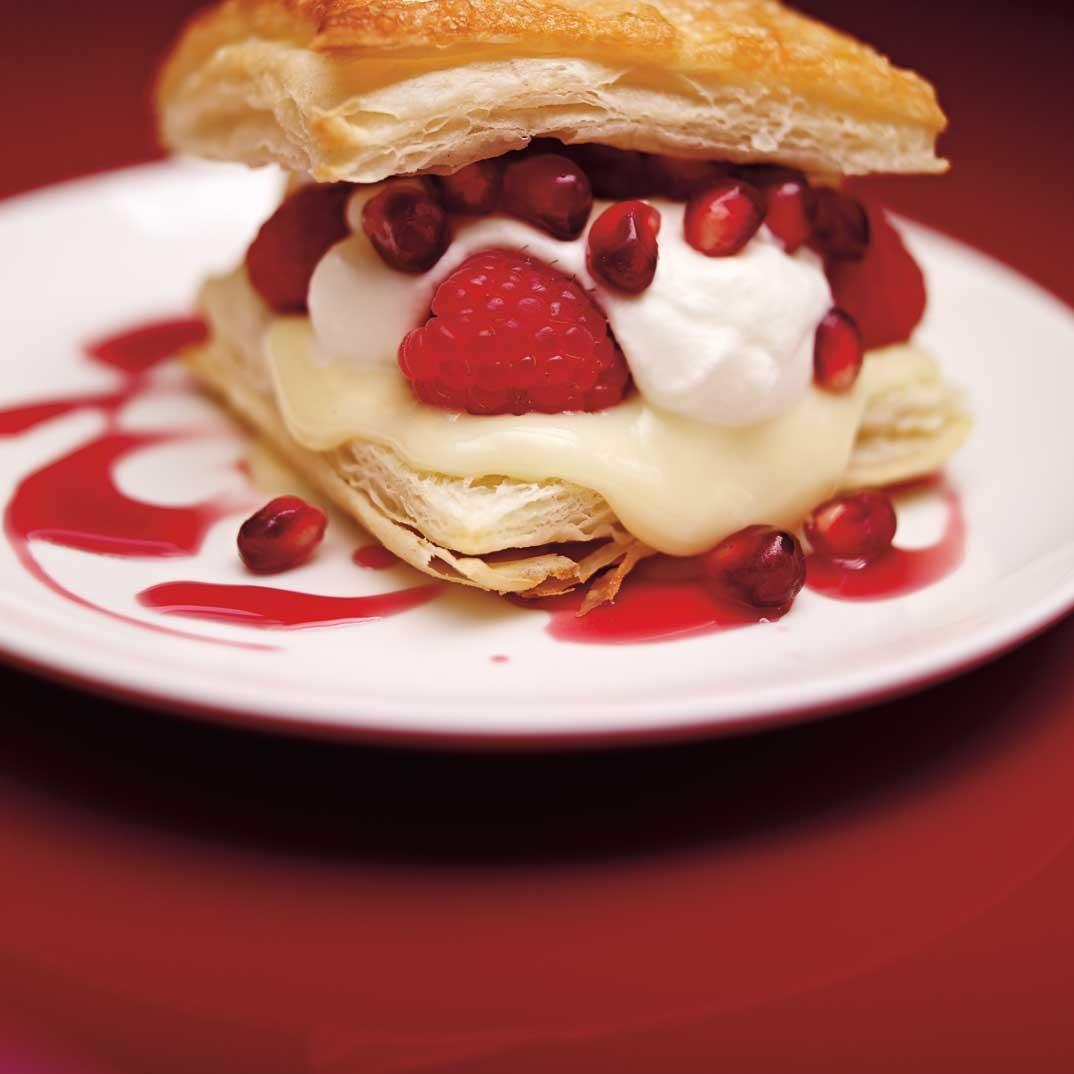 Raspberry and Pomegranate Pastry