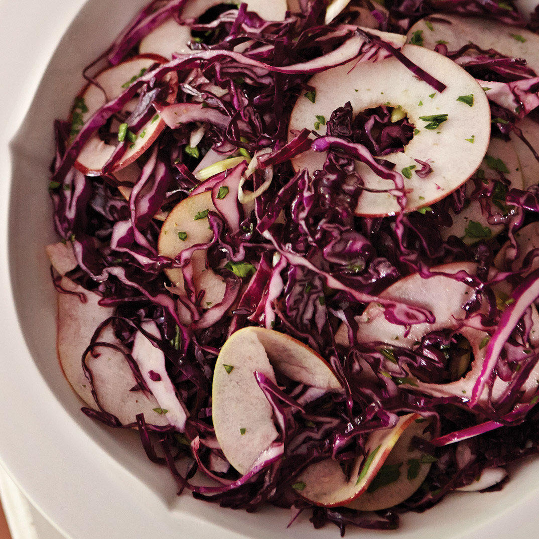 Red Cabbage, Cranberry and Apple Slaw