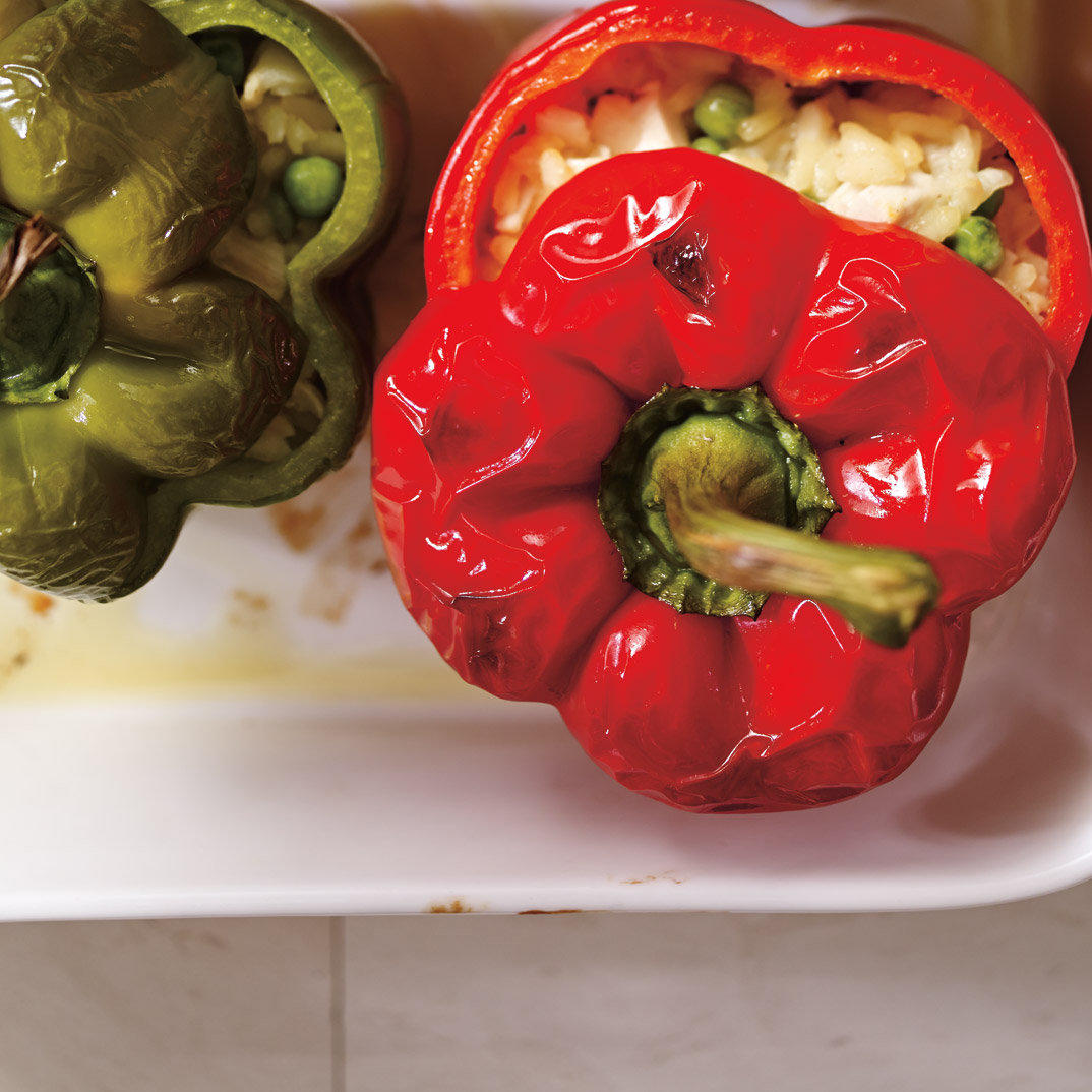 Risotto-Stuffed Bell Peppers