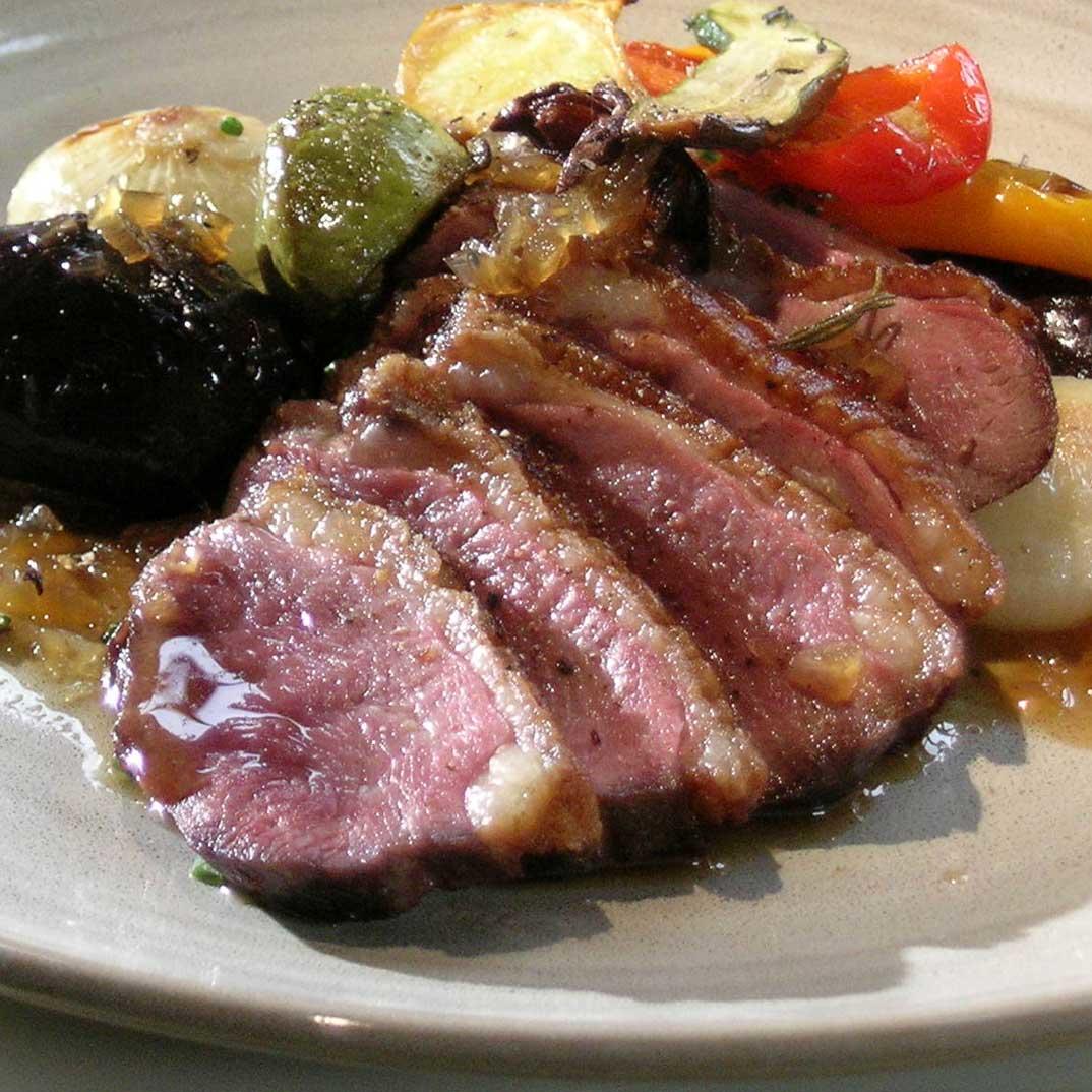 Roasted Duck Breast with Spiced Whisky Sauce and Pont-Neuf Potatoes