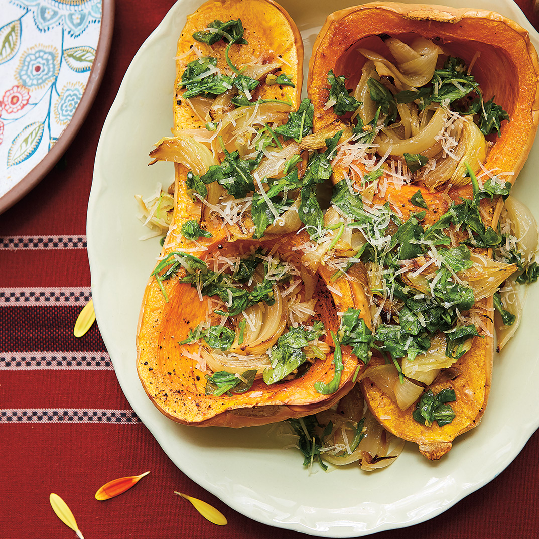 Roasted Squash with Parmesan