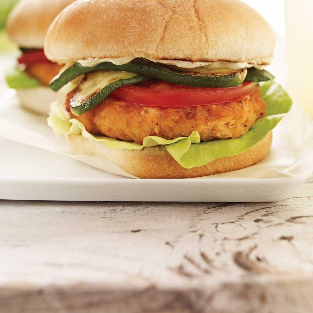 Salmon Burgers with Curry Sauce