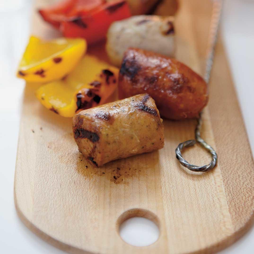 Sausage and Bell Pepper Skewers