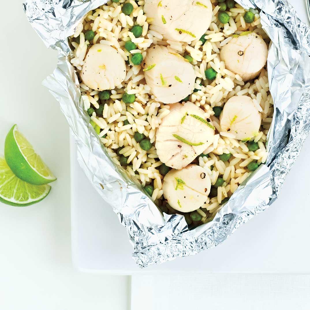 Scallop Papillotes with Lime Butter