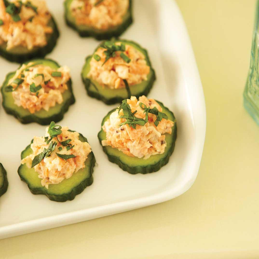 Shrimp on Cucumber Hors D’oeuvres