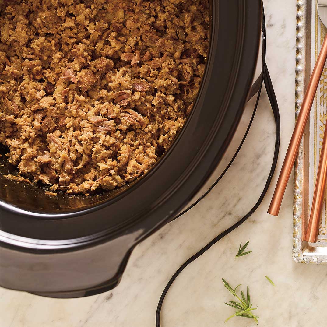 Slow Cooker Pork and Apple Stuffing