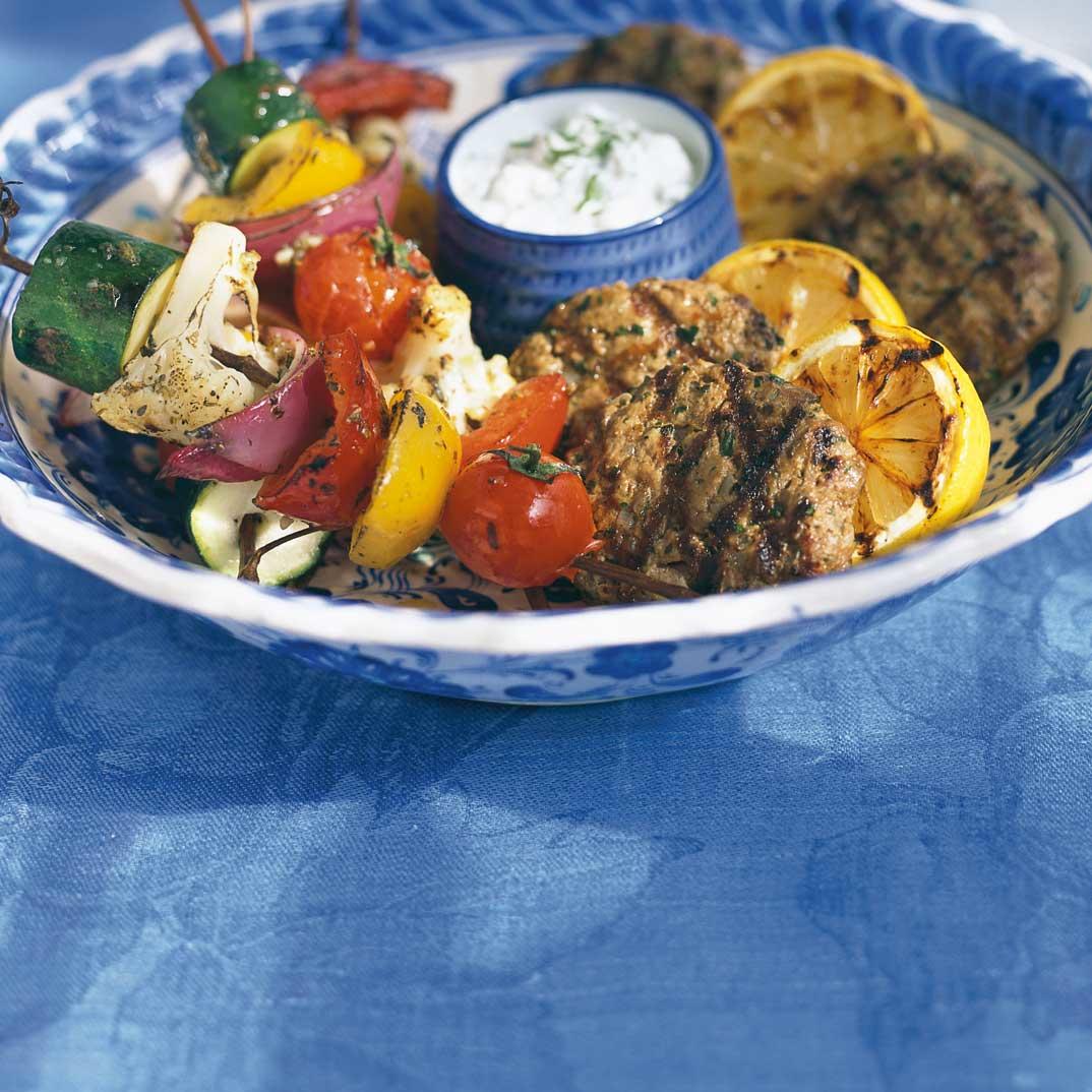Spiced Lamb Keftedes with Grilled Lemons (Spiced Lamb Patties)