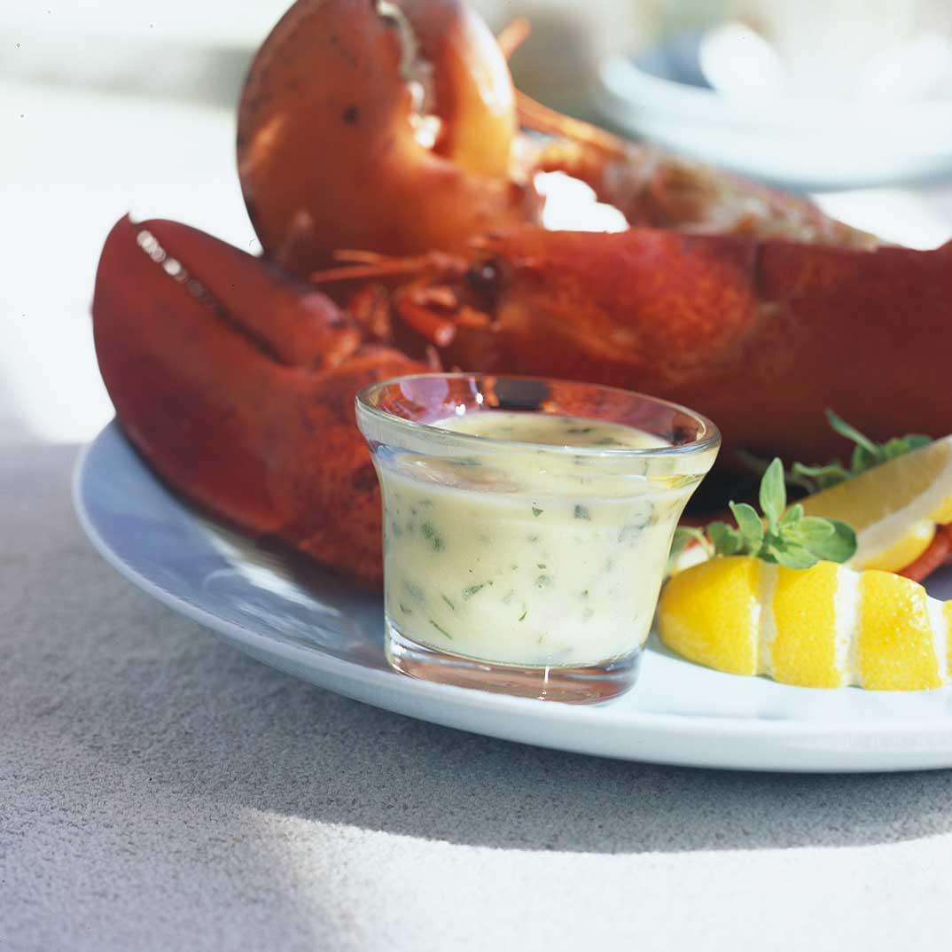 Steamed Lobster with Herb Butter