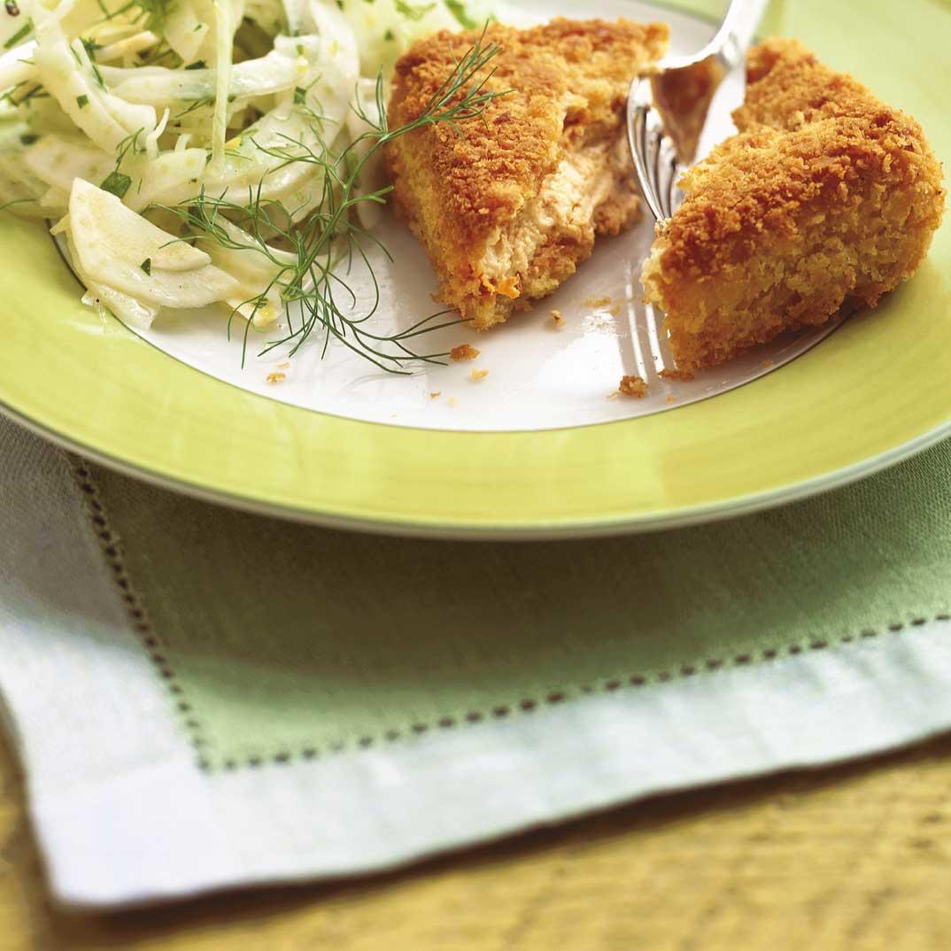 Sundried Tomato and Goat Cheese Croquettes with a Fennel Salad