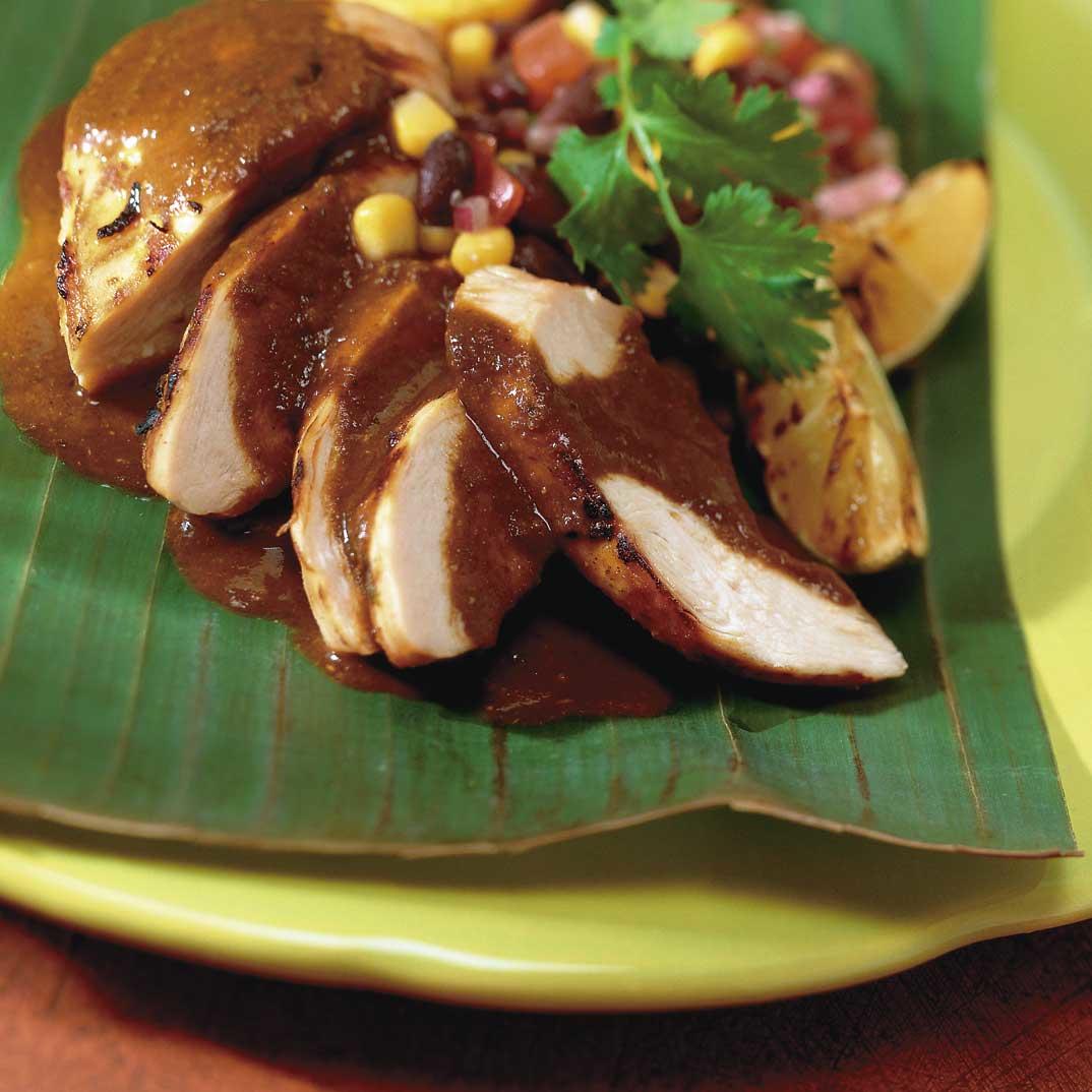 Tequila-Marinated Chicken with Chocolate Sauce
