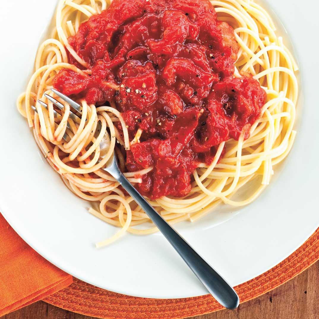 Tomato and Cantaloupe Spaghetti Sauce 