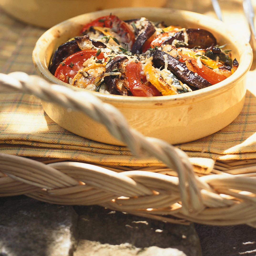 Tomatoes and Grilled Vegetables Tians