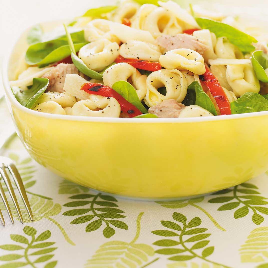 Tortellini Salad with Tuna and Spinach Recipes List