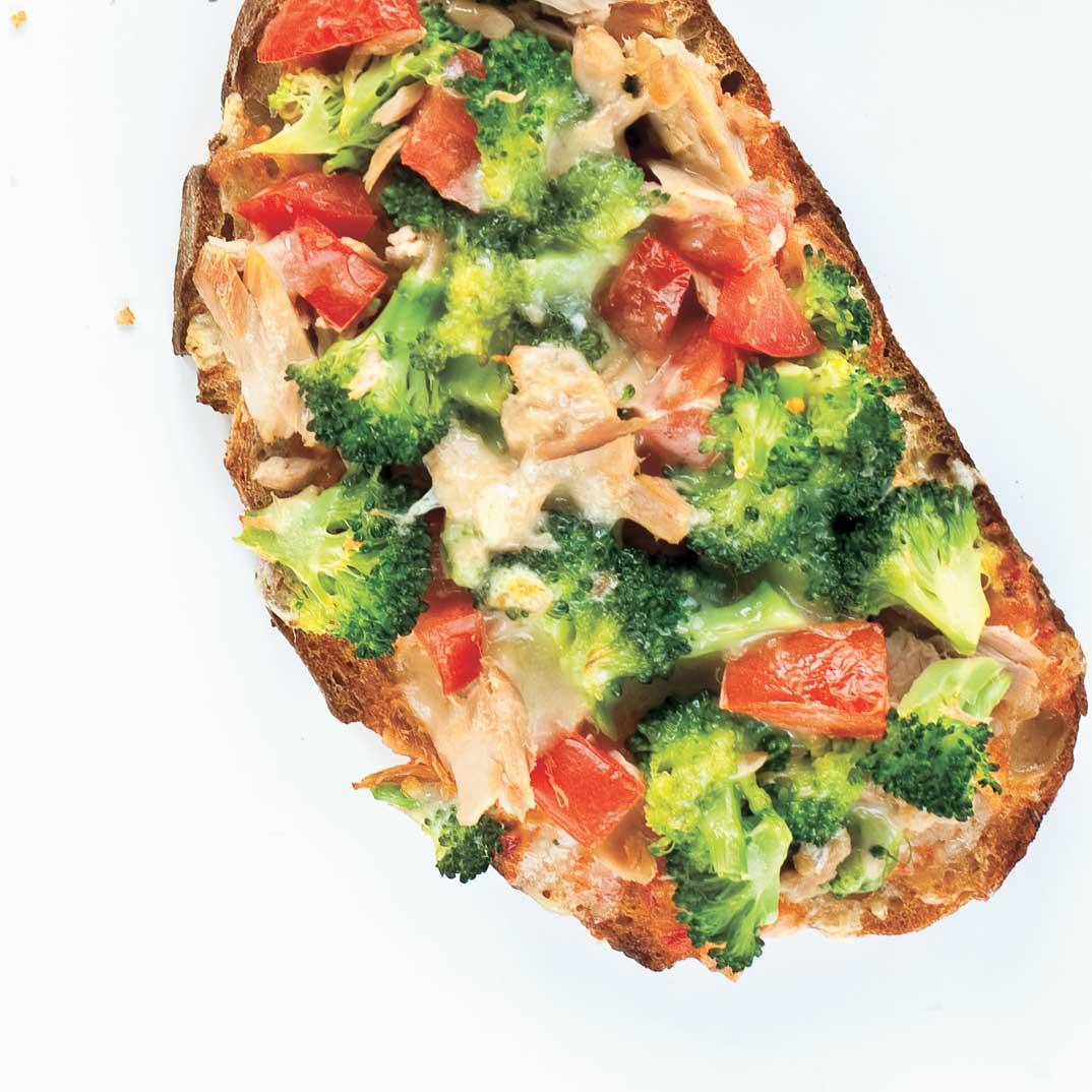 Tuna and Broccoli Open-Faced Sandwiches 
