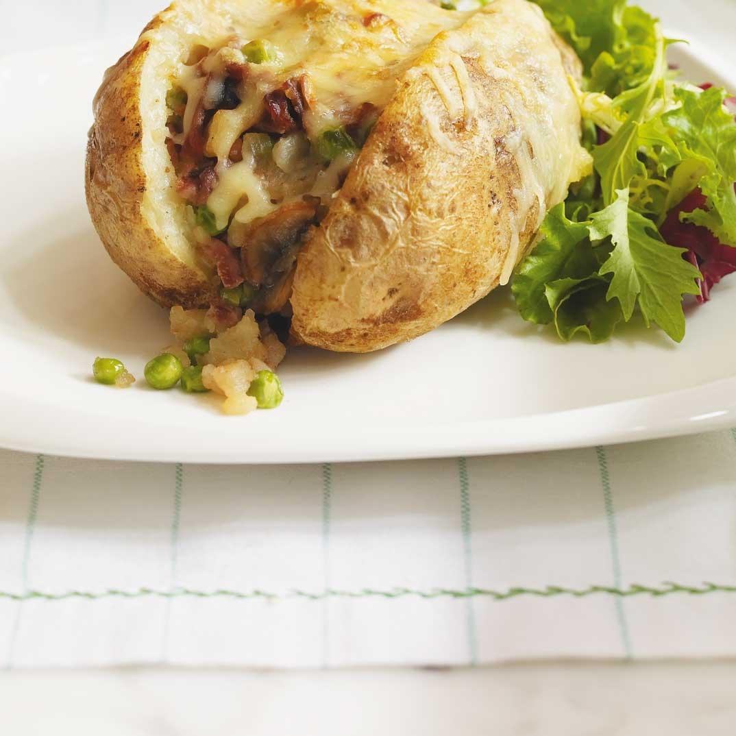 Twice-Baked Potatoes with Beef Leftover roast beef dons a new jacket