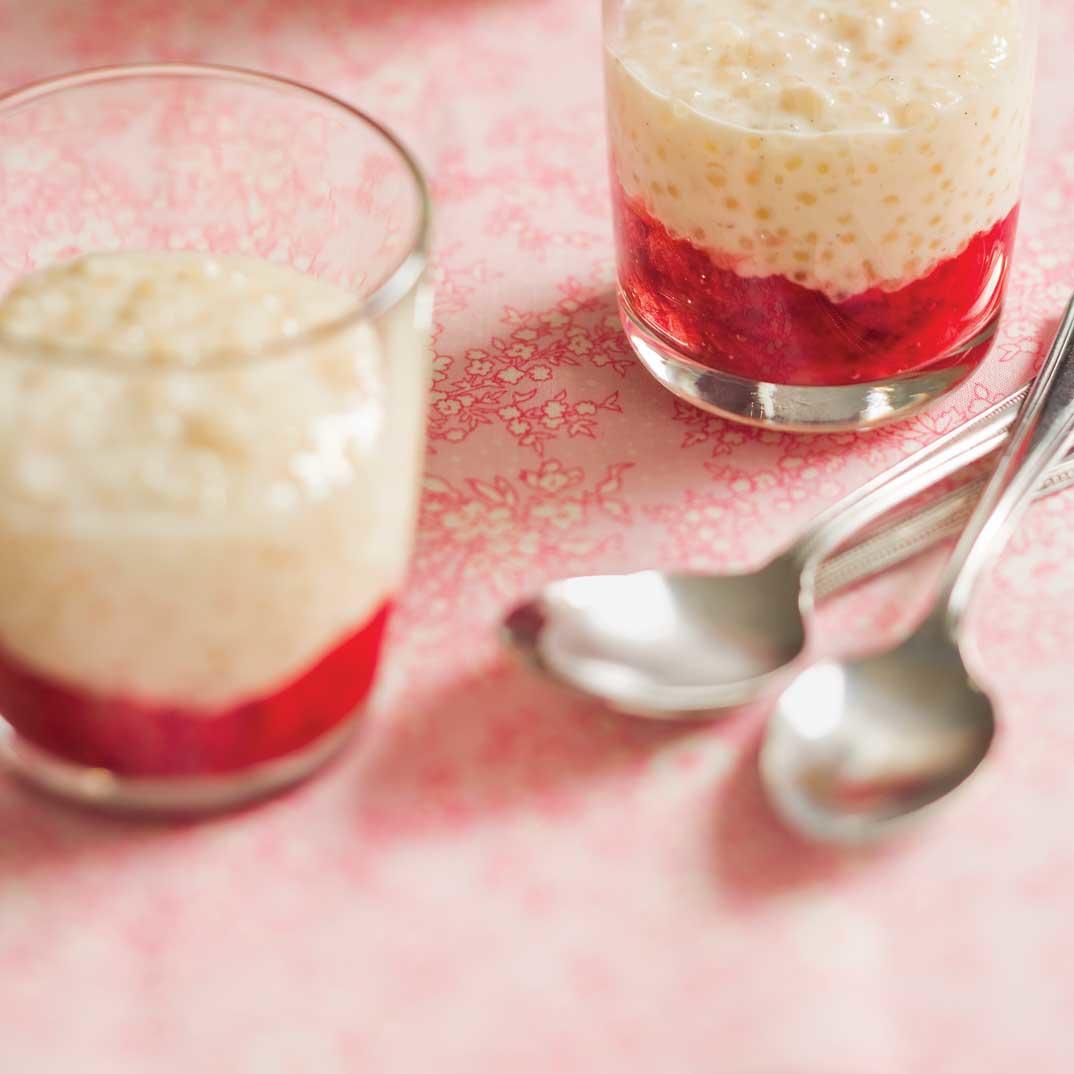 Vanilla Tapioca Pudding with Lemon Strawberries