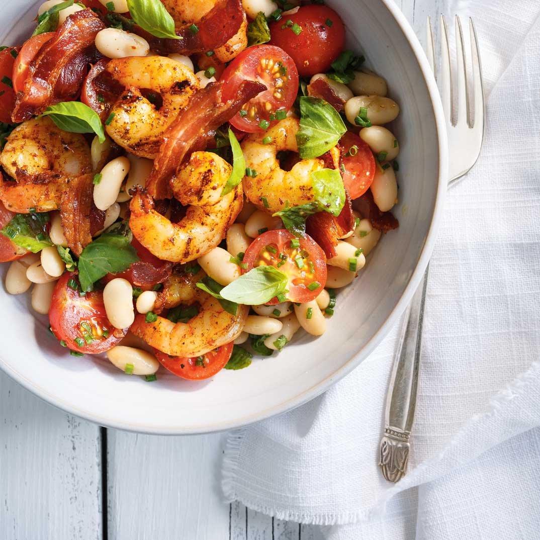 White Bean and Grilled Shrimp Salad