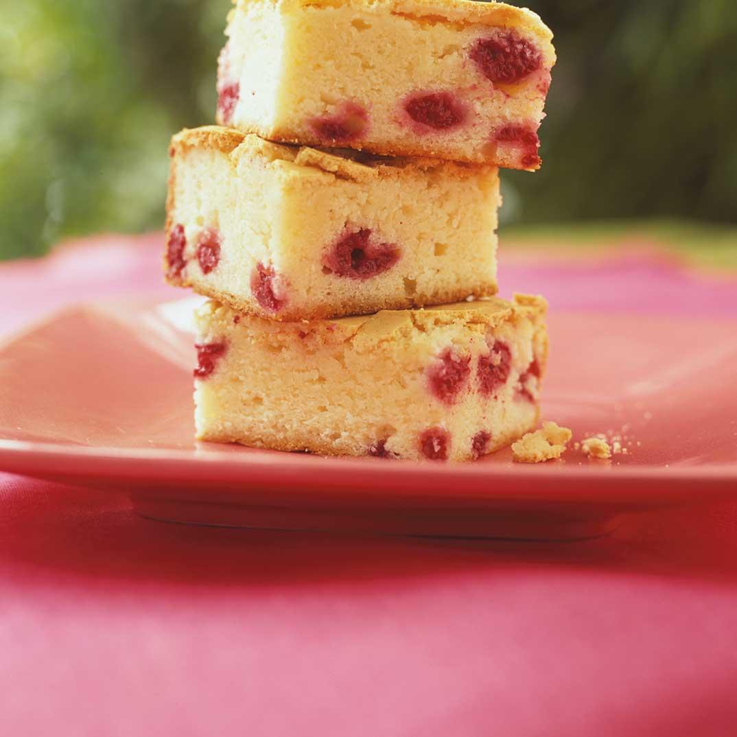 White Chocolate and Raspberry Squares