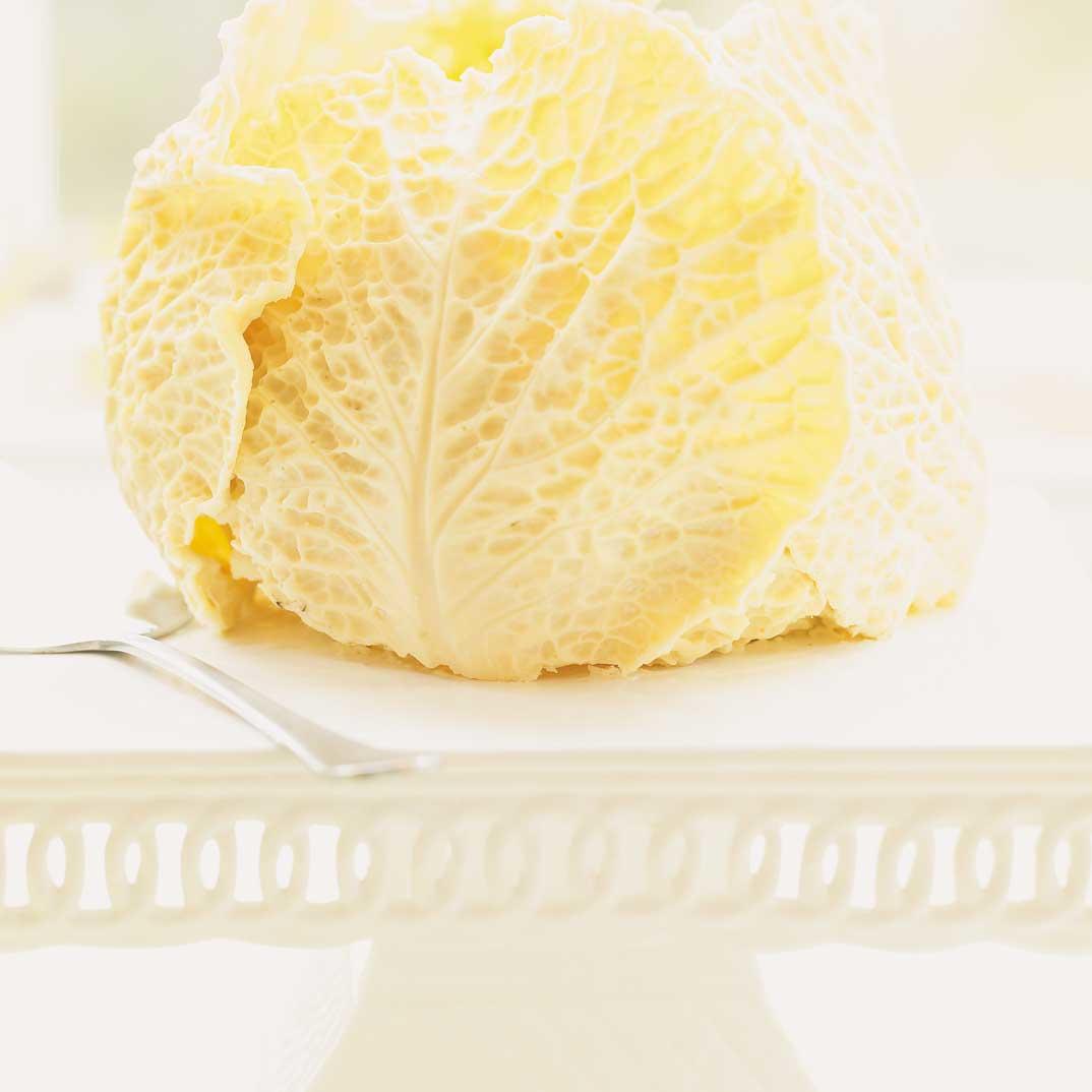 White Chocolate Cabbage Leaf Cake