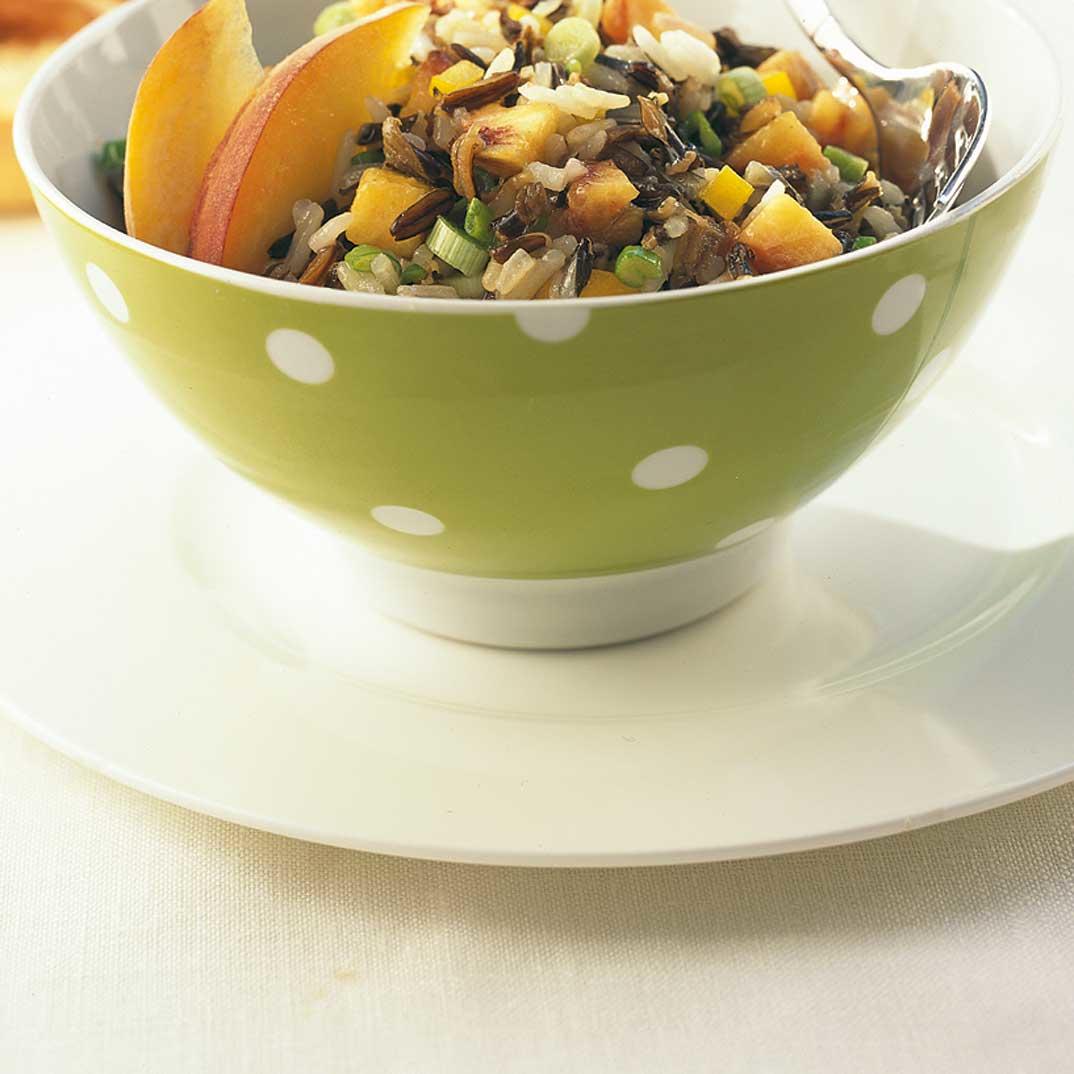 Wild Rice and Peach Salad