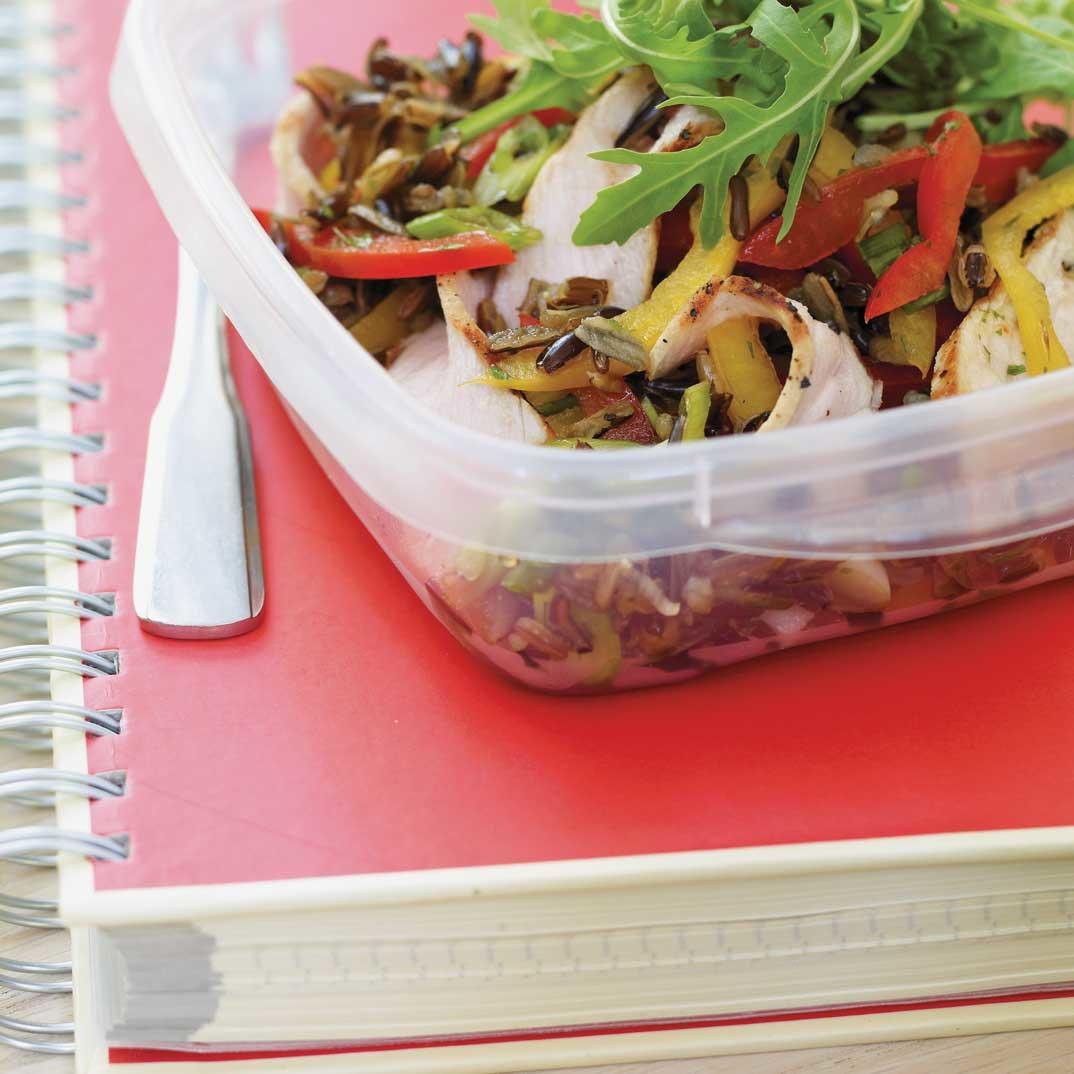 Wild Rice Salad with Grilled Pork and Peanuts 